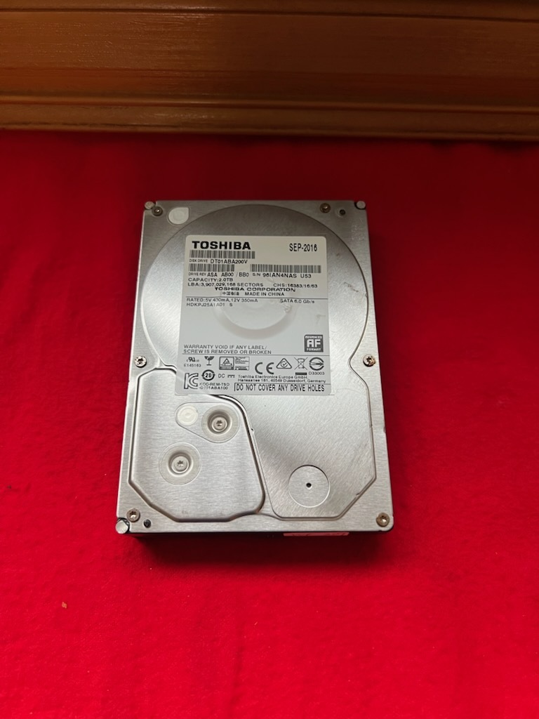 不良返金保証 TOSHIBA 2TB HDD DT01ABA200V 3.5インチHDD SATA (wf209)拍卖