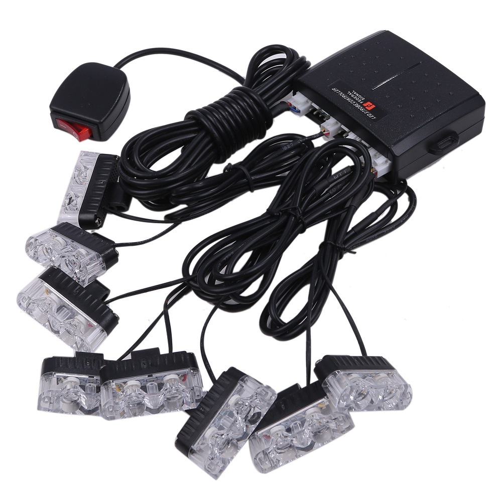 ストロボ フラッシュ ライト 12V 車用 LED キット スイッチ付き アンバー KRB224拍卖