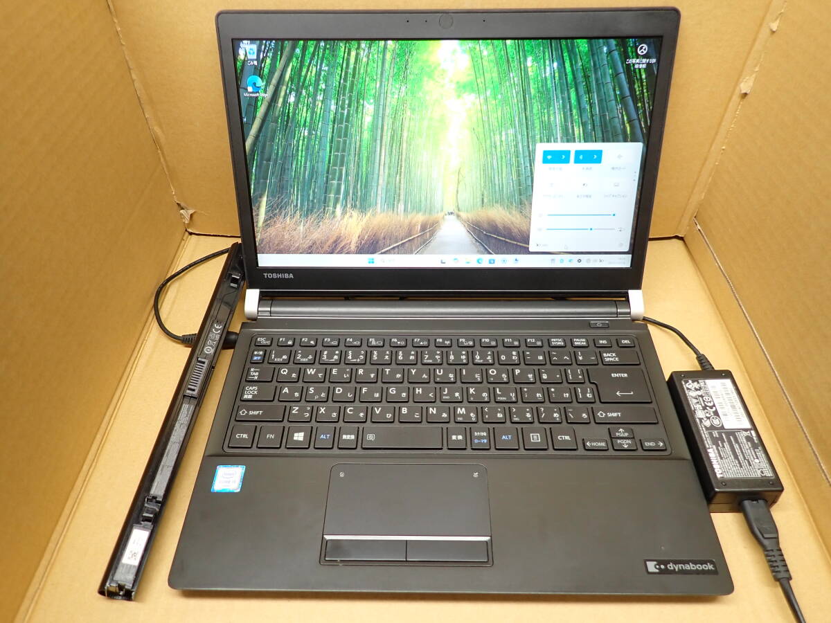 Win11Pro TOSHIBA R73/D i3-6100U SSD128G RAM8G バッテリー2,アダプター付 H5拍卖