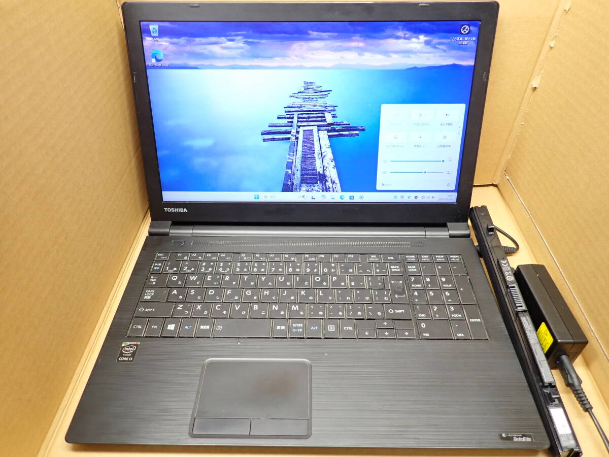 Win11Pro TOSHIBA B35/R i3-5005U SSD128G RAM8G バッテリー2,アダプター付 I5拍卖