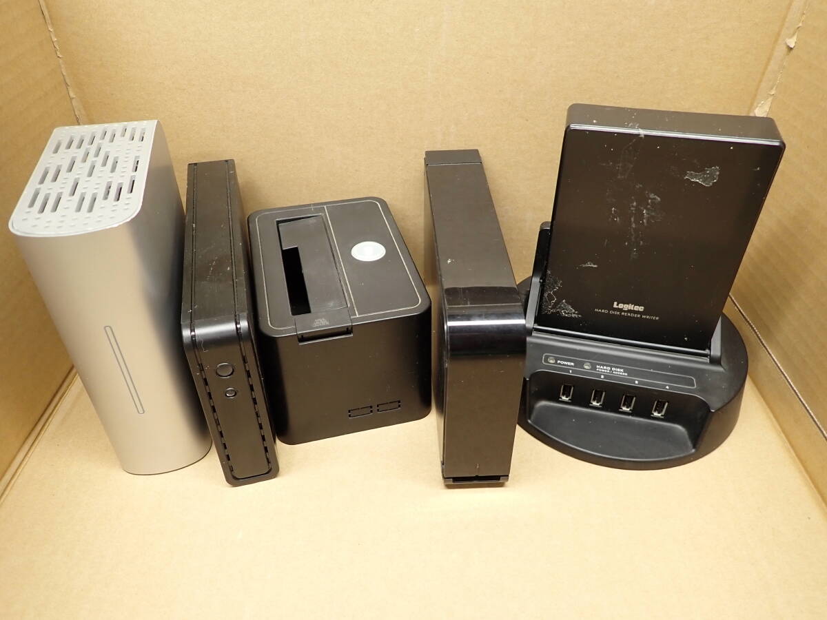 3.5HDDケース(USB,E-SATA,アップル系?端子) 5台まとめて 動作未確認 U5拍卖
