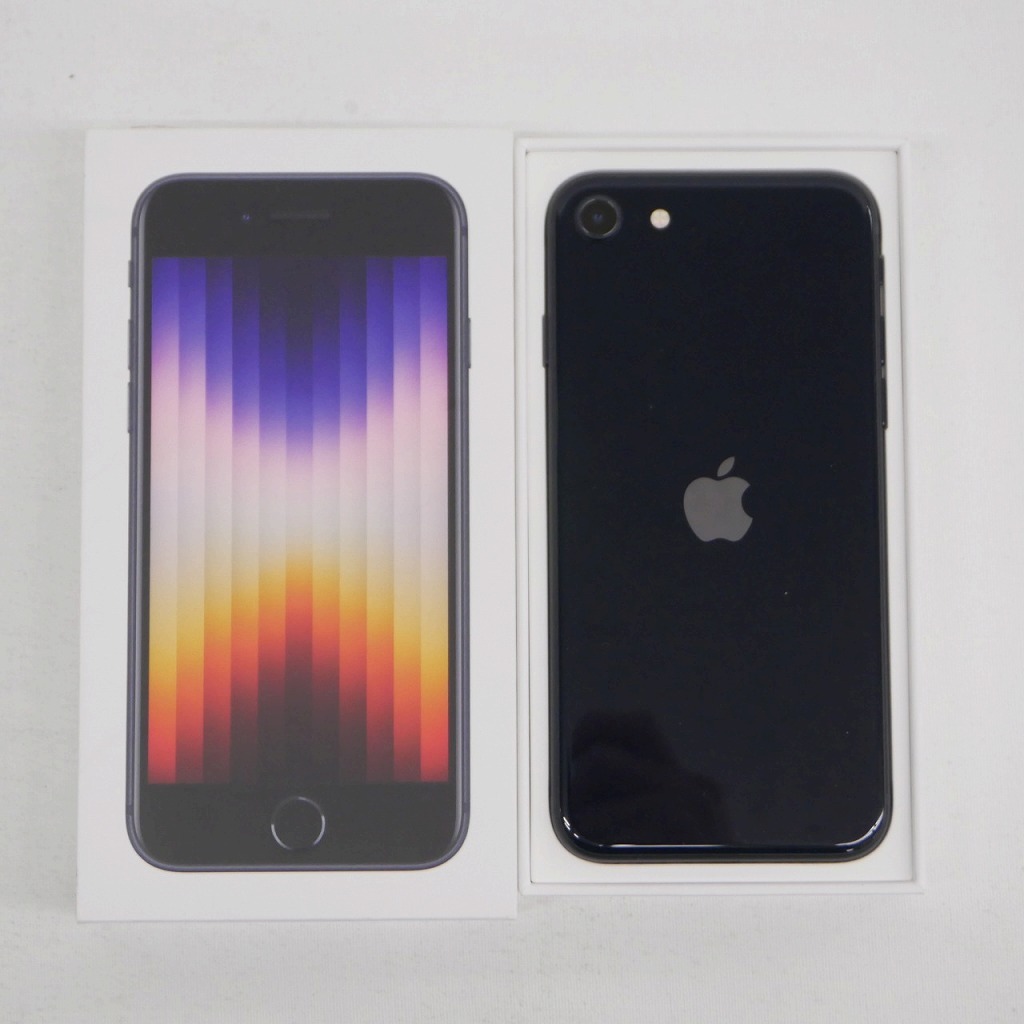 期間限定セール iPhone SE 第3世代 128GB ミッドナイト MMYF3J/A au拍卖