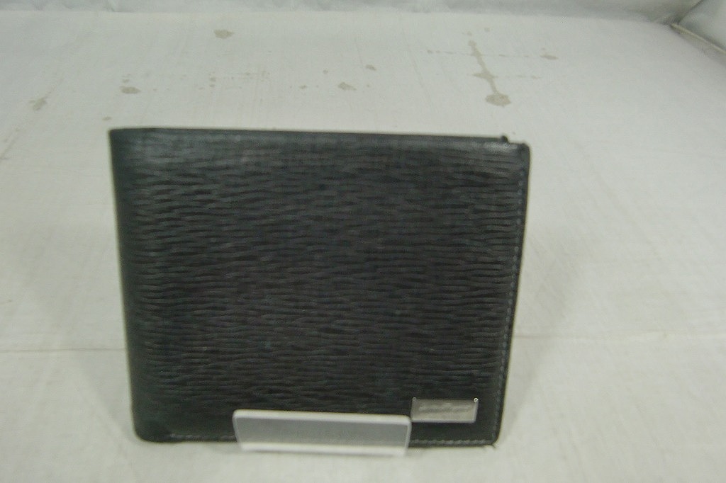 期間限定セール サルヴァトーレフェラガモ Salvatore Ferragamo 二つ折り財布 ブラック拍卖