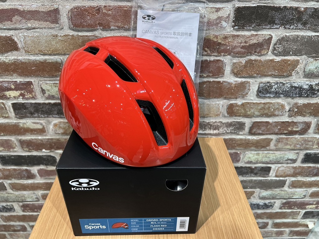 【未使用】 OGK カブト OGK KABUTO 【新品】ヘルメット M/L レッド Canvas Sports拍卖