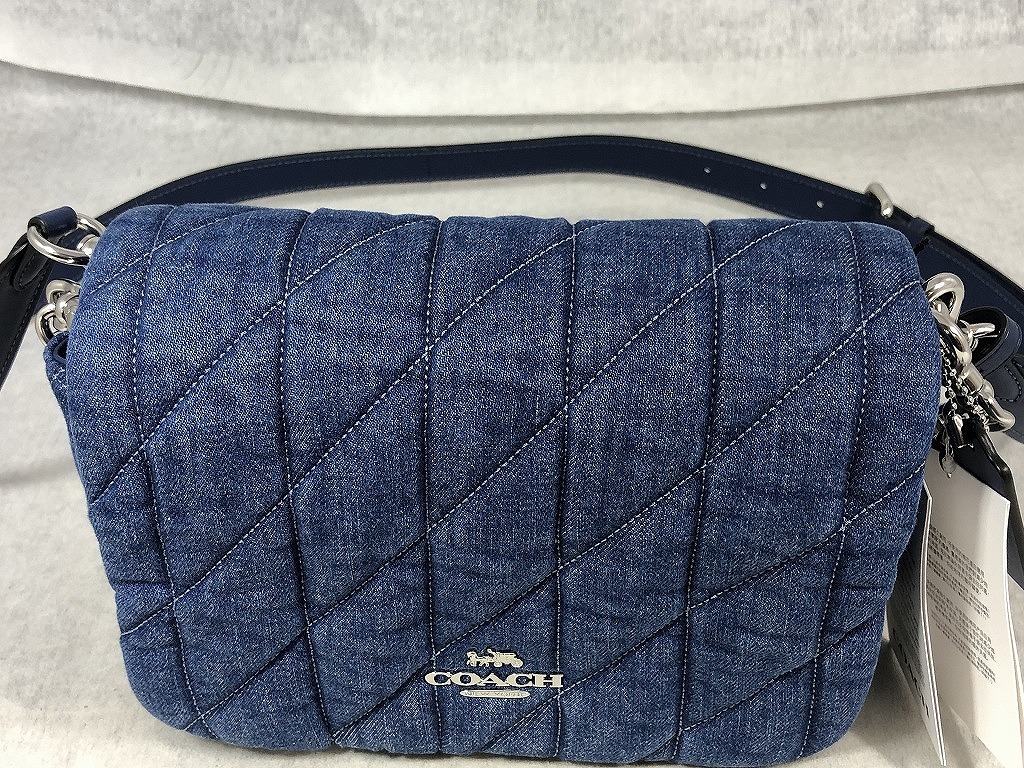 期間限定セール コーチ COACH クイン バッグ・キルティング シルバー/インディゴ CAK40拍卖