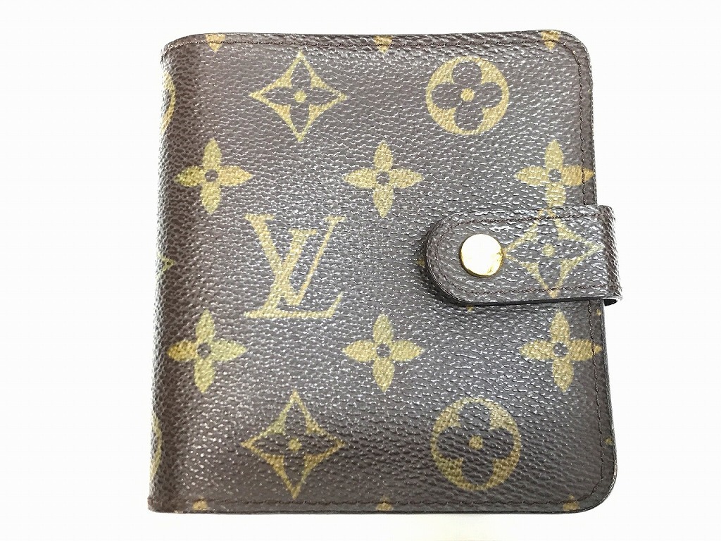 期間限定セール ルイヴィトン LOUIS VUITTON モノグラム コンパクトジップ ブラウン M61667拍卖