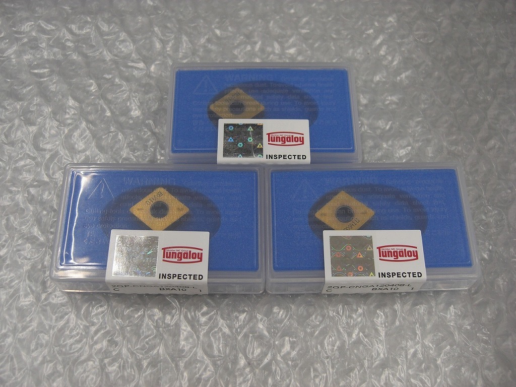 期間限定セール 【未使用】 タンガロイ Tungaloy 【未使用品】 旋削チップ 3個セット 2QP-CNGA432-LC拍卖