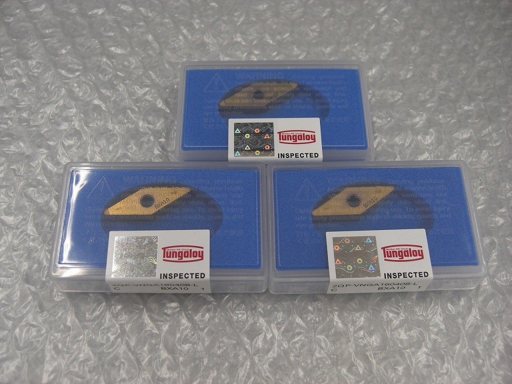 期間限定セール 【未使用】 タンガロイ Tungaloy 【未使用品】 旋削チップ3個セット 2QP-VNGA332-LC拍卖