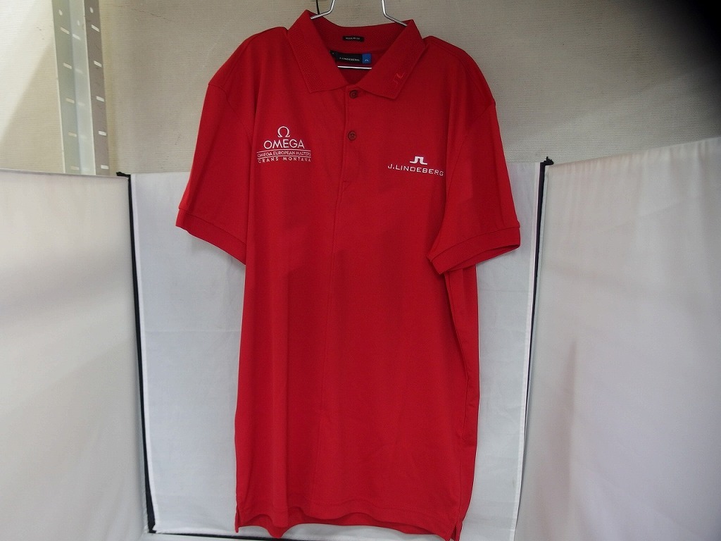 期間限定セール 【未使用】J.LINDBERG メンズゴルフウェア M REX REG OMEGA MERCH OMEGAヨーロピアンマスターズ限定 4214 Red Intense拍卖