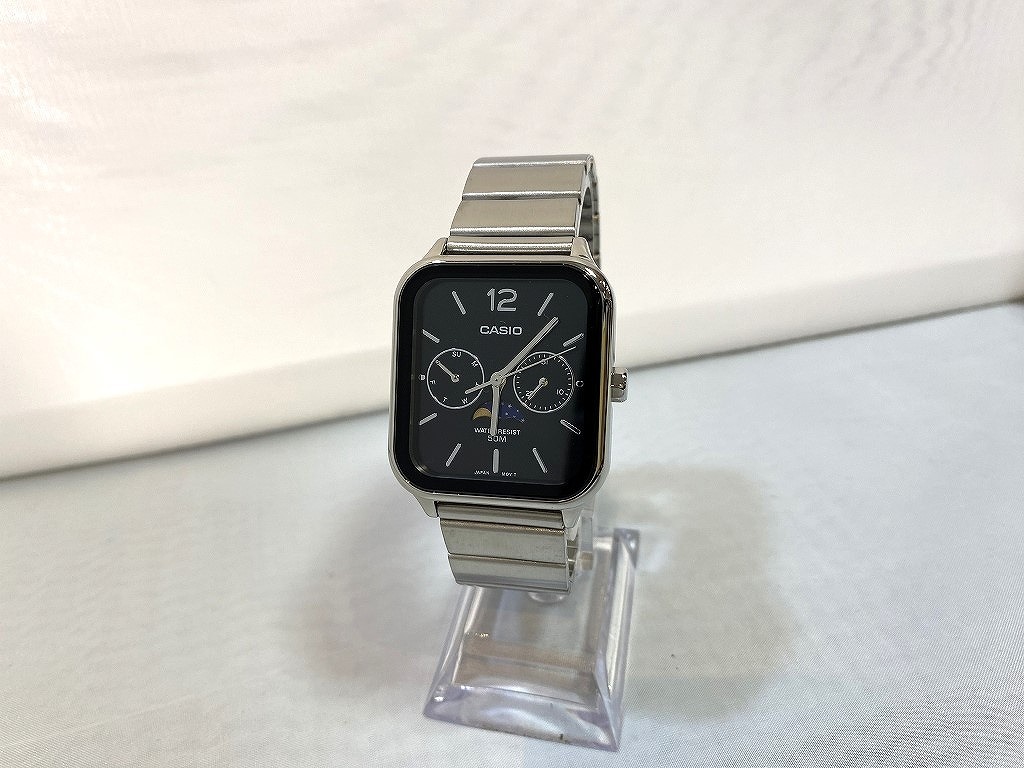 カシオ CASIO ムーンフェイズ クオーツ 腕時計 アナログ シルバー系/文字盤:ブラック系 VTP-M305拍卖