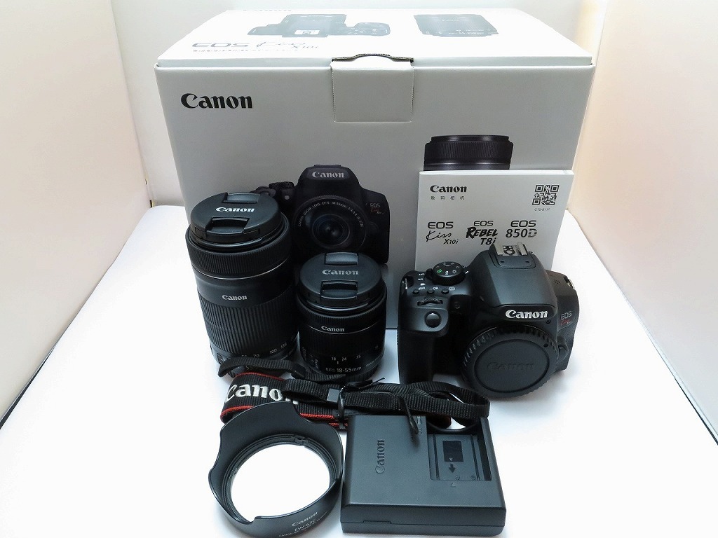 Canon デジタル一眼レフ(ダブルズームキット) EOS Kiss X10i/EF-S18-55mm F4-5.6 IS STM/EF-S55-250mm F4-5.6 IS STM拍卖