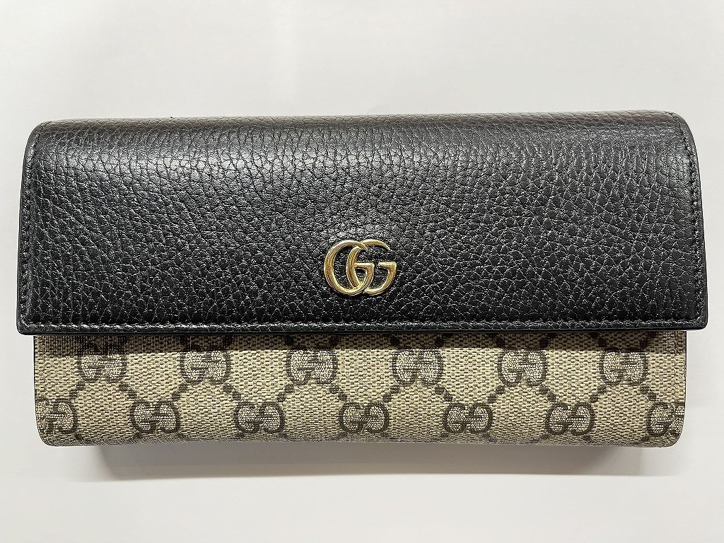 グッチ GUCCI コンチネンタル 長財布 GG金具 美品 男女兼用 新札対応 GG柄 456116拍卖