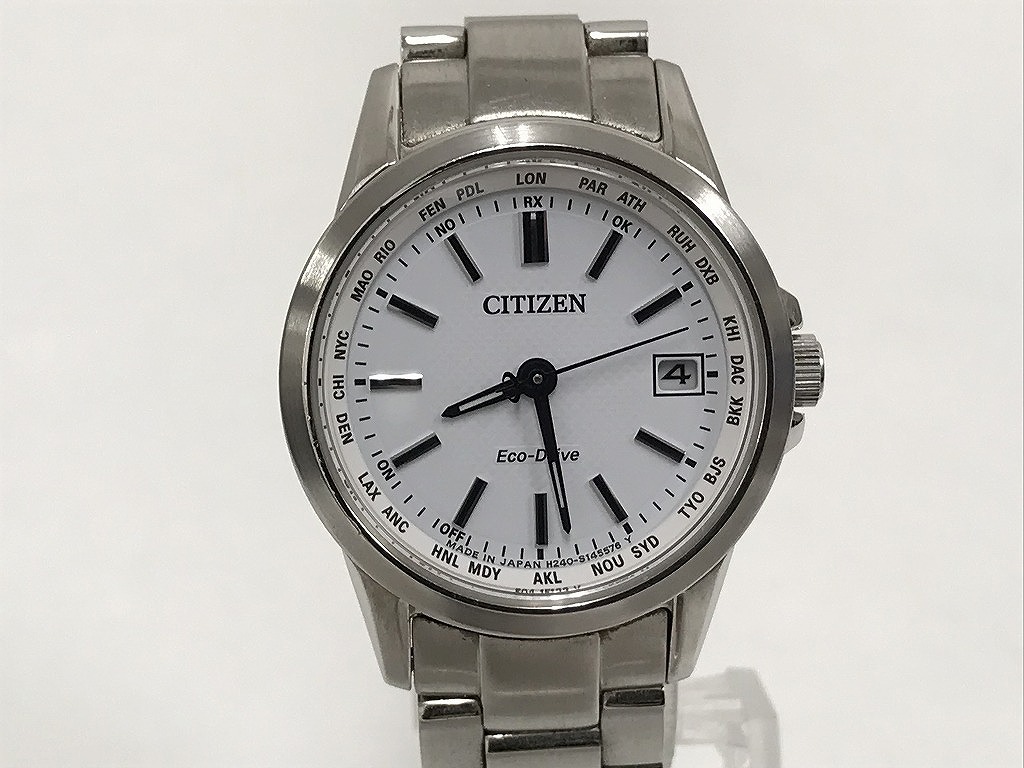 シチズン CITIZEN 上品でエレガントなお洒落の魅力 エコドライブ 電波ソーラー腕時計 ダイレクトフライト EC1130-55A H240拍卖