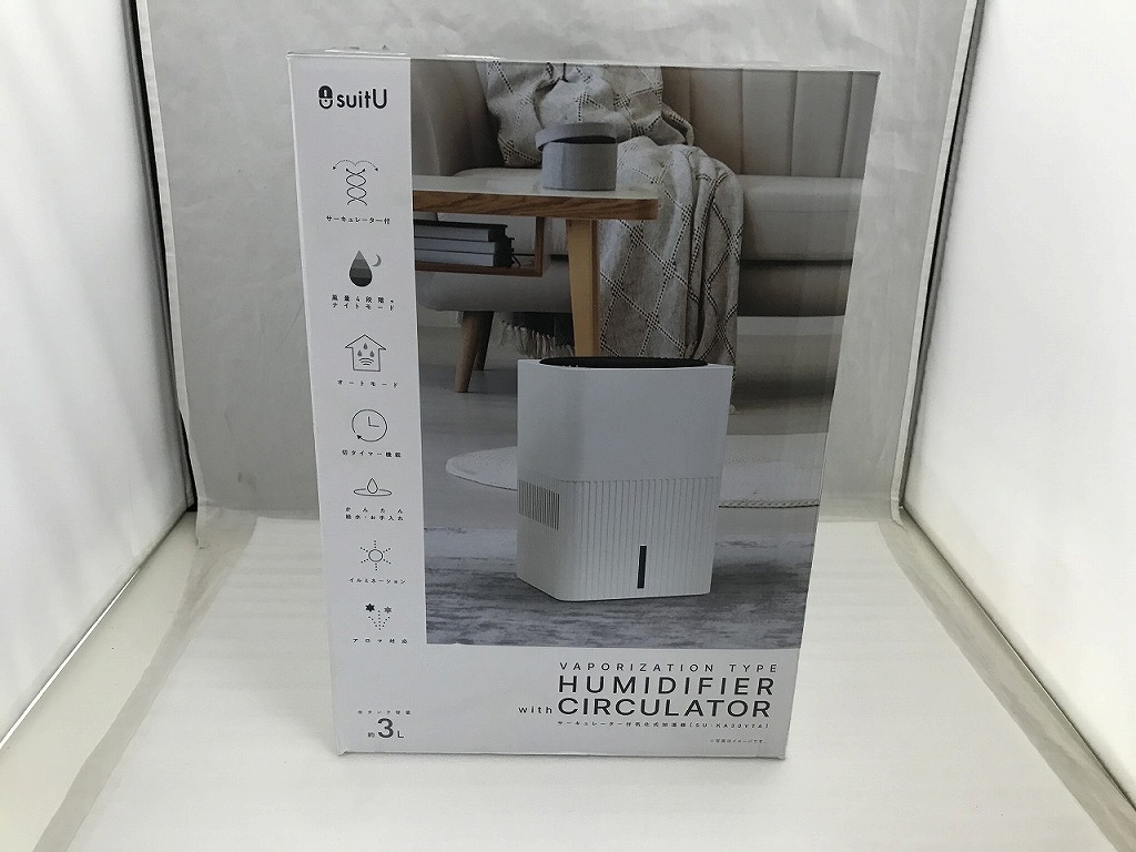 【未使用】 アズマ アズマ サーキュレーター付気化式加湿器 3L ホワイト SU-KA30VTA拍卖