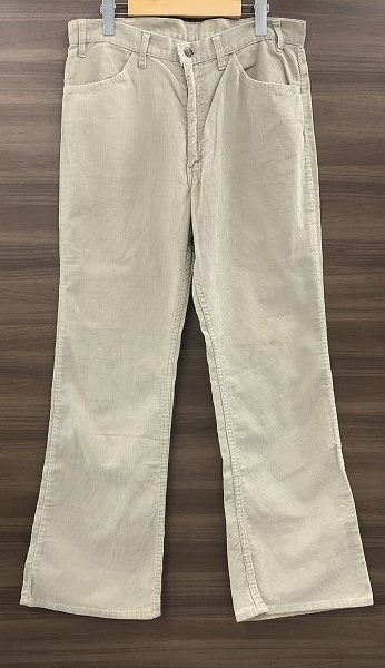 期間限定セール リーバイス Levi's メンズパンツ ベルボトムコーデュロイ 36インチ 1975年製 白タブ ベージュ系 646拍卖