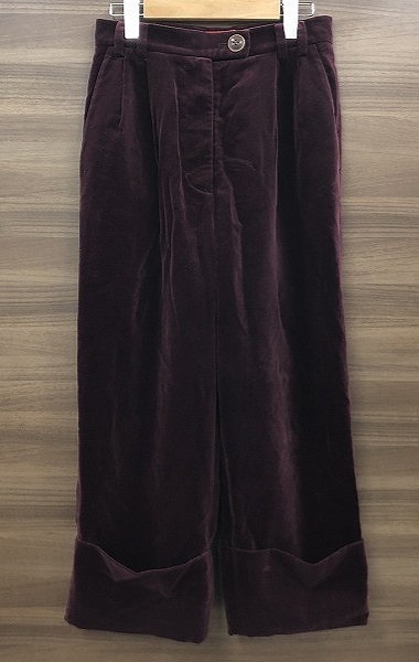 期間限定セール ヴィヴィアンウエストウッドレッドレーベル vivienne westwood RED LABEL ベルベットパンツ 紅色系拍卖