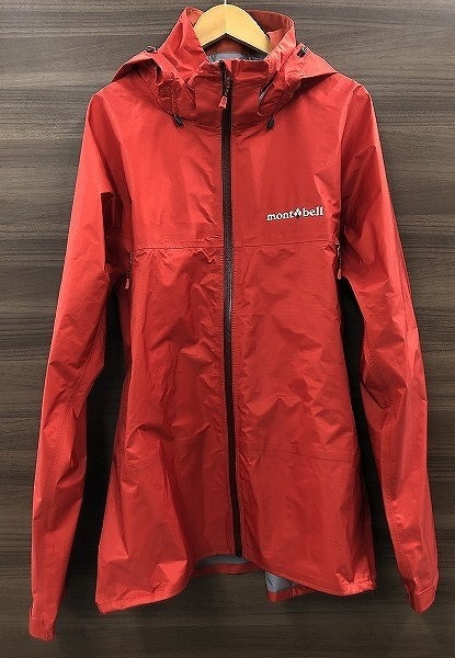 期間限定セール モンベル mont-bell アウトドアウェア トレッキング ナイロンジャケット Lサイズ レッド系拍卖