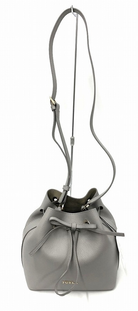 期間限定セール 【未使用】 フルラ FURLA コンスタンザグレー ショルダーバッグ 巾着バッグ グレー BQK2CSZ拍卖