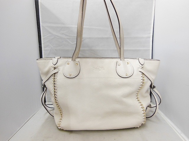コーチ COACH コーチ レザートートバッグ 34398 アイボリー アイボリー 34398拍卖