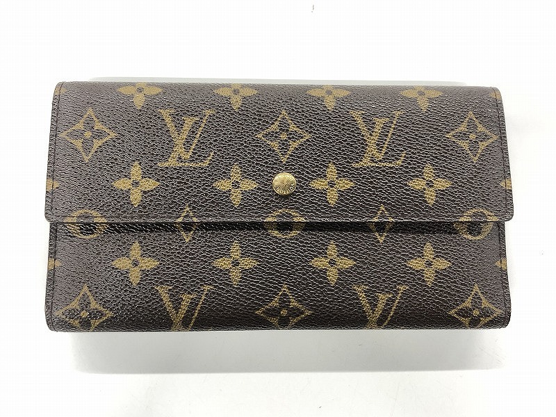 期間限定セール ルイヴィトン LOUIS VUITTON モノグラム ポシェット ポルト・モネ クレディ 長財布 ブラウン M61726拍卖