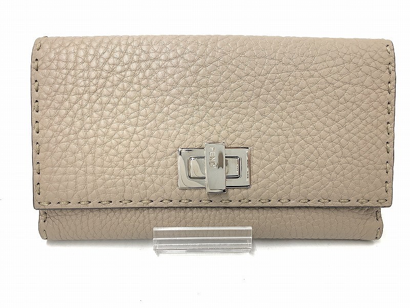 期間限定セール フェンディ FENDI ピーカブー セレリア ロングウォレット 長財布 ベージュ 8M0308拍卖