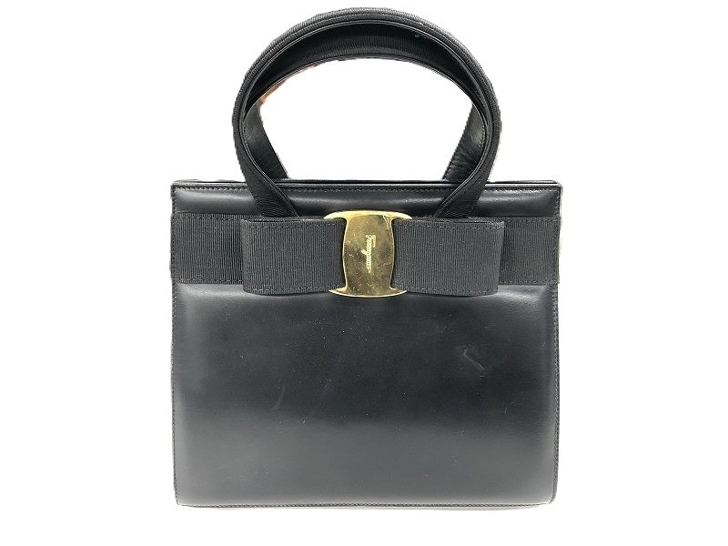 期間限定セール サルヴァトーレフェラガモ Salvatore Ferragamo ヴァラリボン2wayバッグ ショルダーバッグ ハンドバッグ ブラック BA214178拍卖