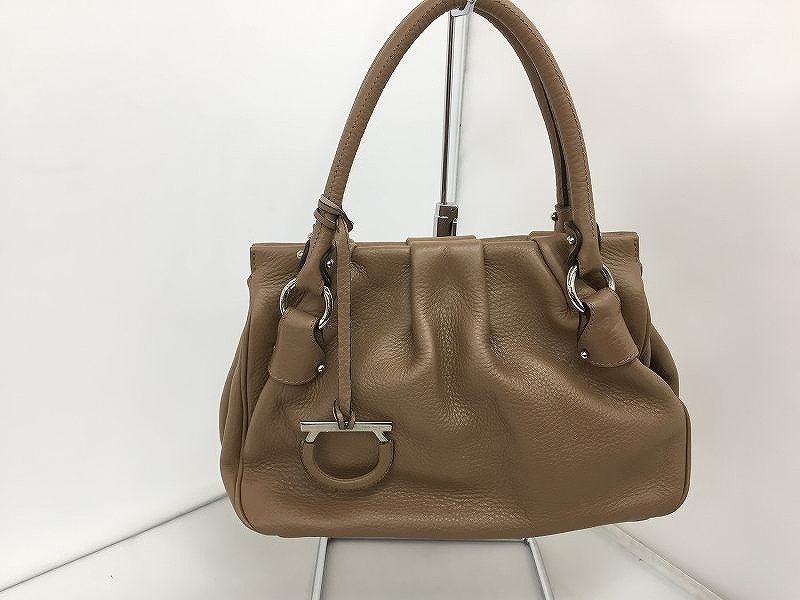期間限定セール サルヴァトーレフェラガモ Salvatore Ferragamo ハンドバッグ ベージュ拍卖