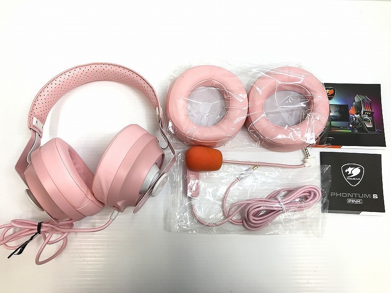 期間限定セール ヘッドフォン OUGAR PHONTUM S マイク ピンク CGR-P53NP-510拍卖