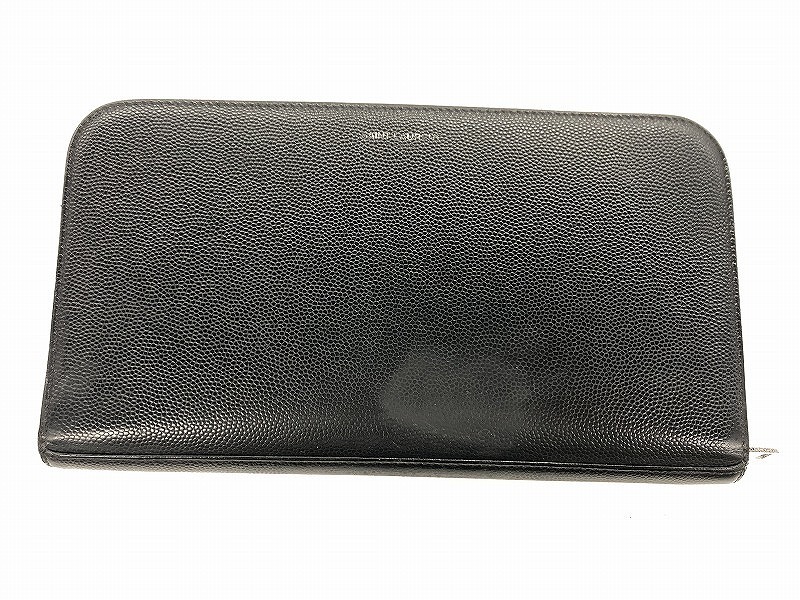 サンローラン SAINT LAURENT ラウンドファスナーウォレット レザーウォレット 長財布 ブラック GNC328558・1114拍卖
