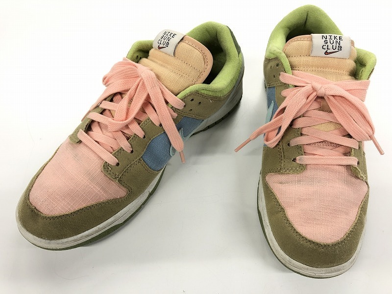 ナイキ NIKE DUNK LOW シーズナルエディション ローカットスニーカー 27.5cm ピンク ベージュ グリーン DM0583-800拍卖