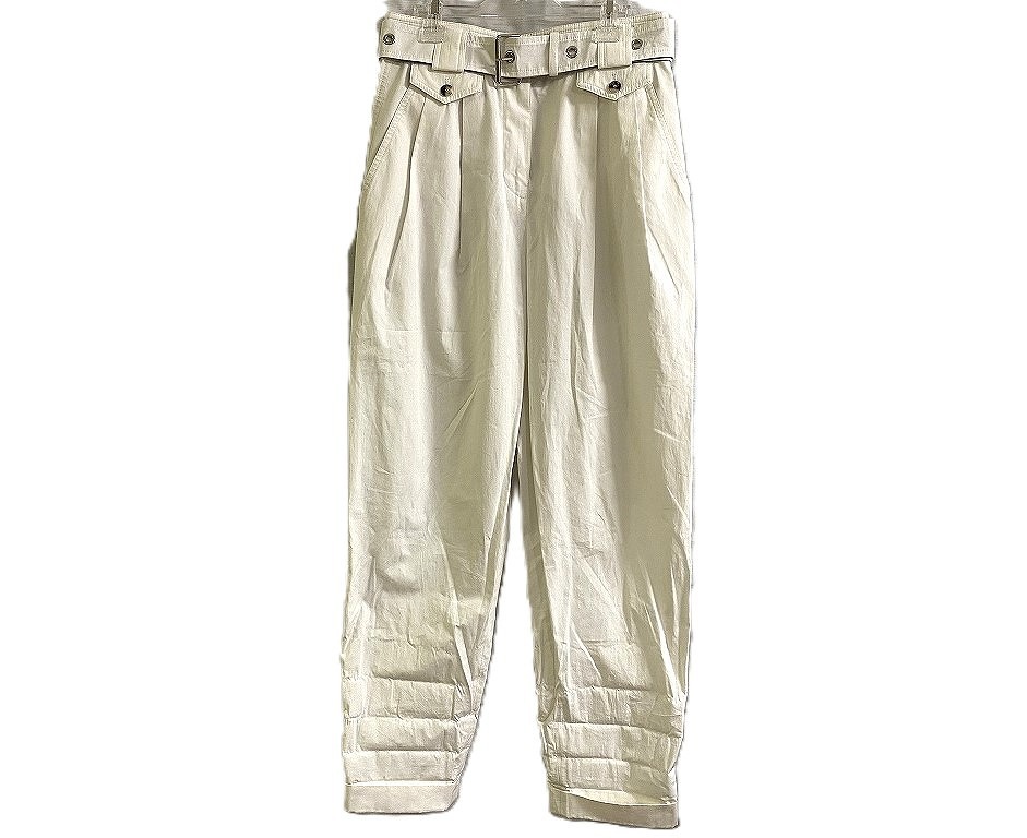 期間限定セール ルイヴィトン LOUIS VUITTON パンツ ボトム ベルト付き レディース チノパン ロングパンツ 38 モノグラム FKPA89ZTG拍卖