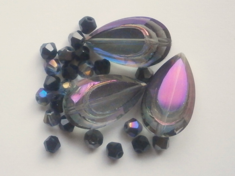 ガラスビーズ★ドロップ★タイプ C★ブラック系★a拍卖