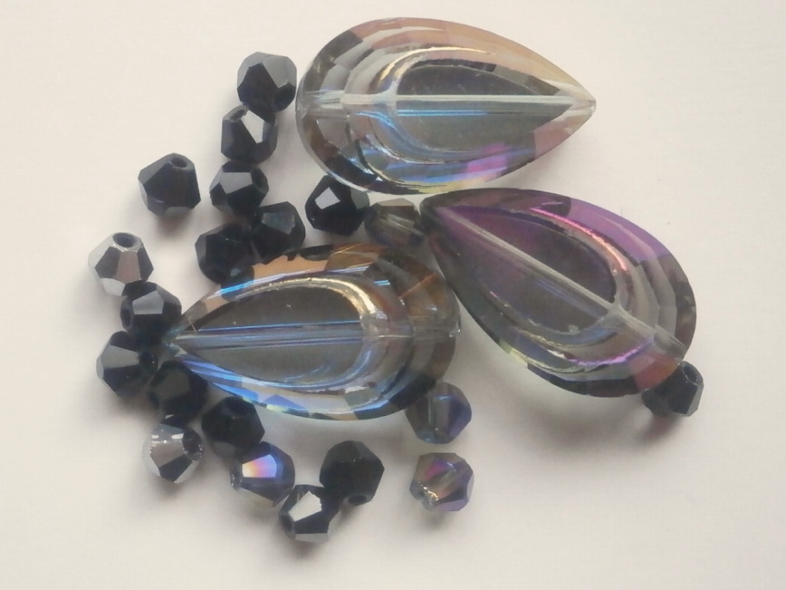 ガラスビーズ★ドロップ★タイプ C★ブラック系★h拍卖