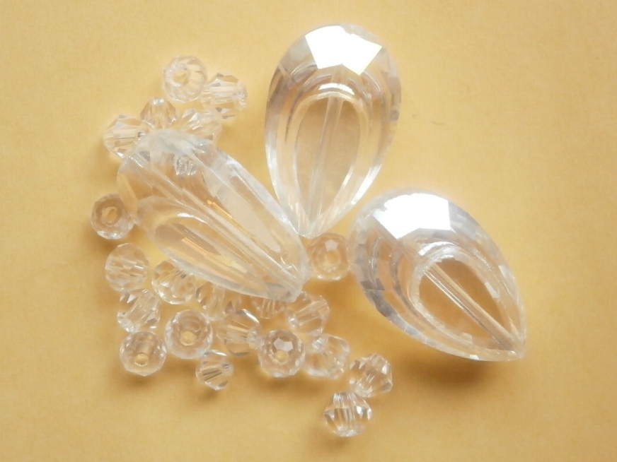 ガラスビーズ★ドロップ★タイプ C★クリア系★f拍卖