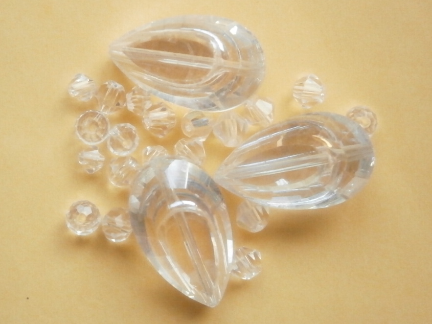 ガラスビーズ★ドロップ★タイプ C★クリア系★c拍卖