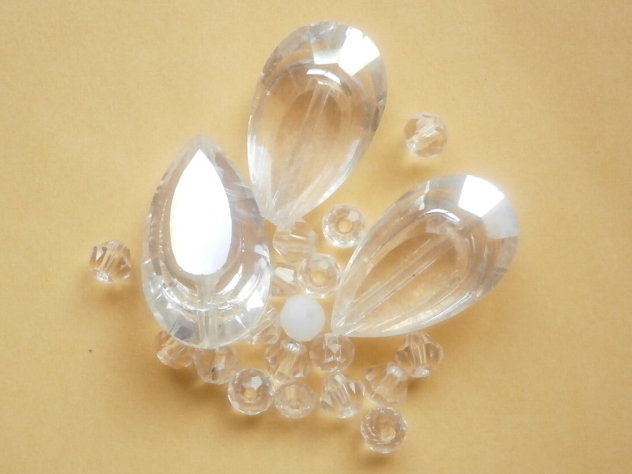 ガラスビーズ★ドロップ★タイプ C★クリア系★d拍卖