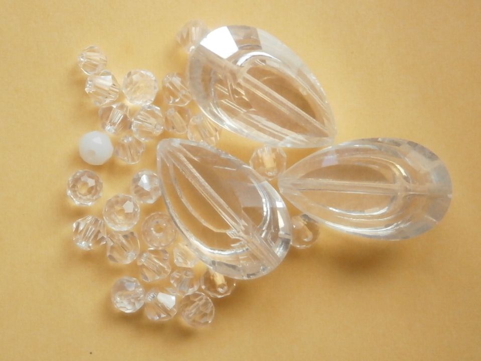 ガラスビーズ★ドロップ★タイプ C★クリア系★e拍卖