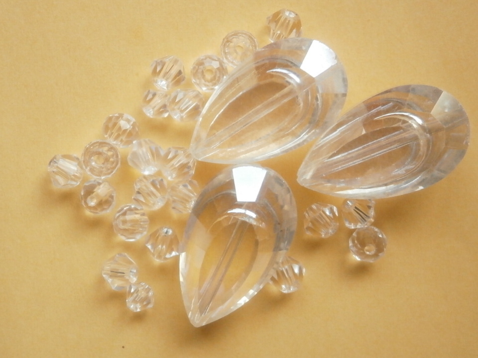 ガラスビーズ★ドロップ★タイプ C★クリア系★h拍卖