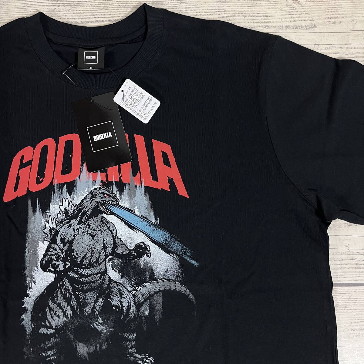 ★ GODZILLA (ゴジラ) ★ Tシャツ 3Lサイズ 黒 ゴジラ GODZILLA 2025 特撮 怪獣 ゴジラ2025 大きめサイズ TOHO 東宝 (タグ付き新品未着用)拍卖
