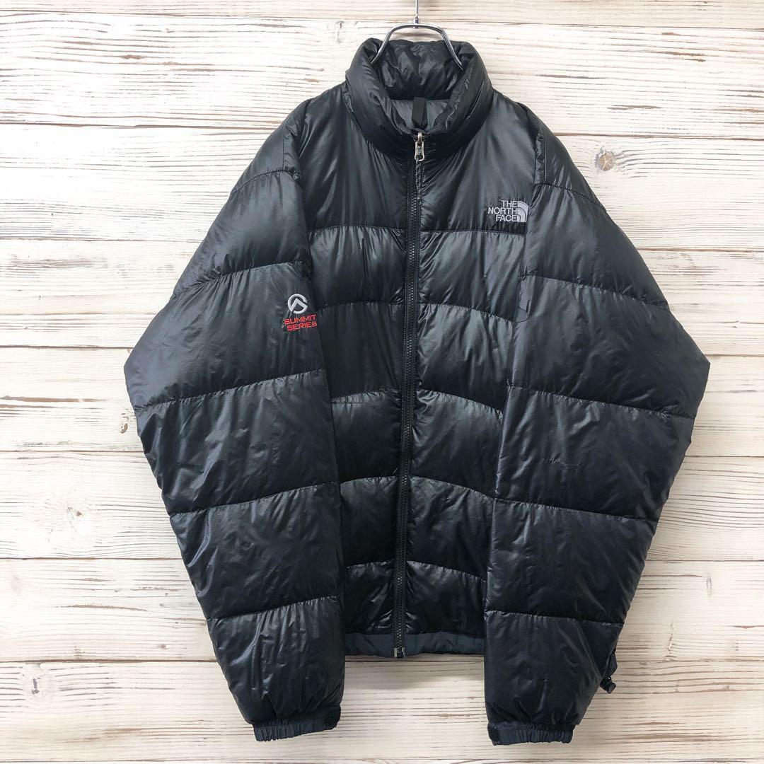 《希少》ザノースフェイス☆ダウンジャケット M 刺繍ロゴ ブラック D364拍卖
