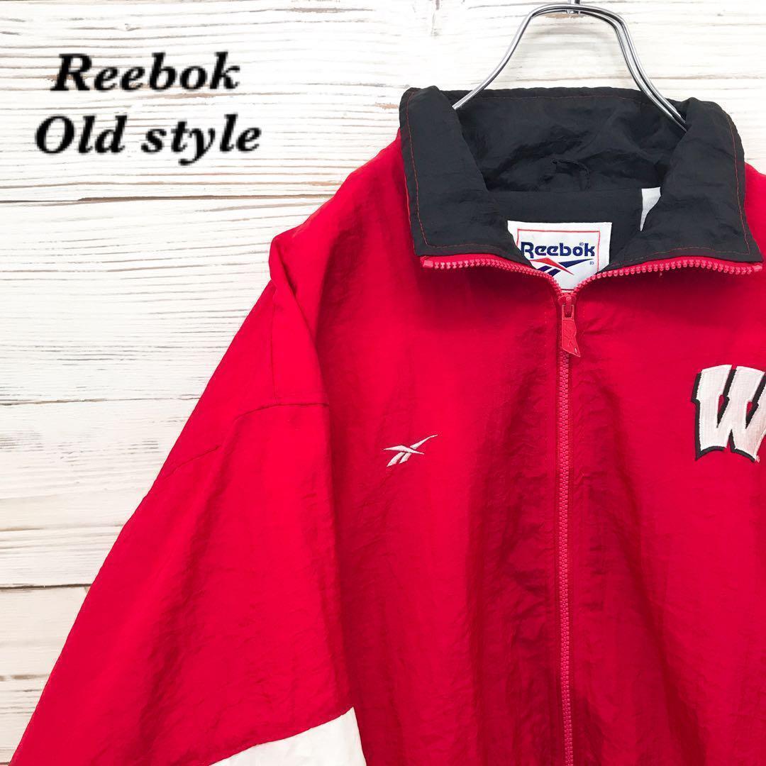 《希少》リーボック Reebok☆ナイロンジャケット M レッド NJ220拍卖
