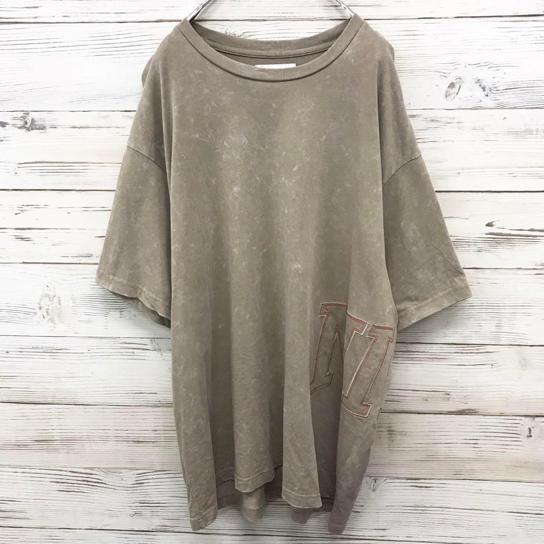 《激レア》ナイキラボ NIKE☆Tシャツ XXL デカロゴ カーキ T667拍卖