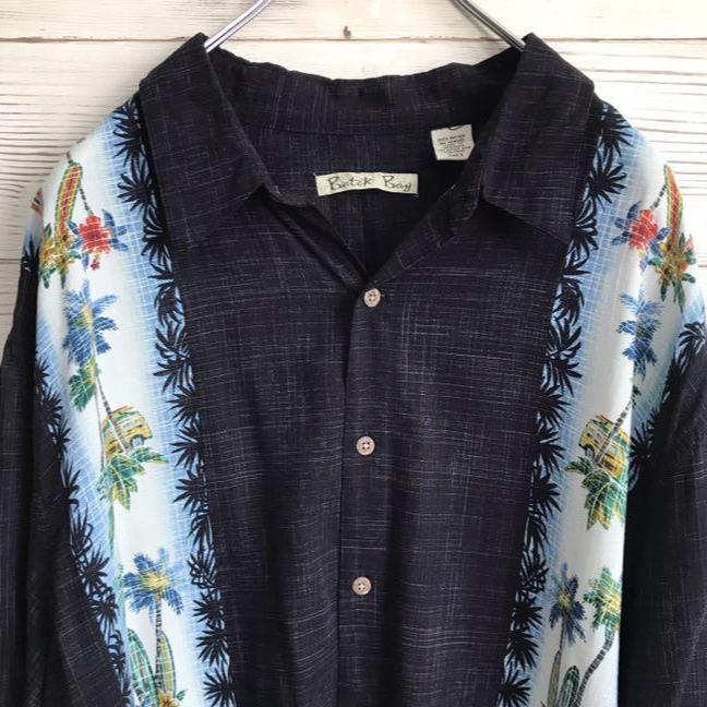 《激レア》Batik Bay☆アロハシャツ XXL ビッグ ブラック HS111拍卖