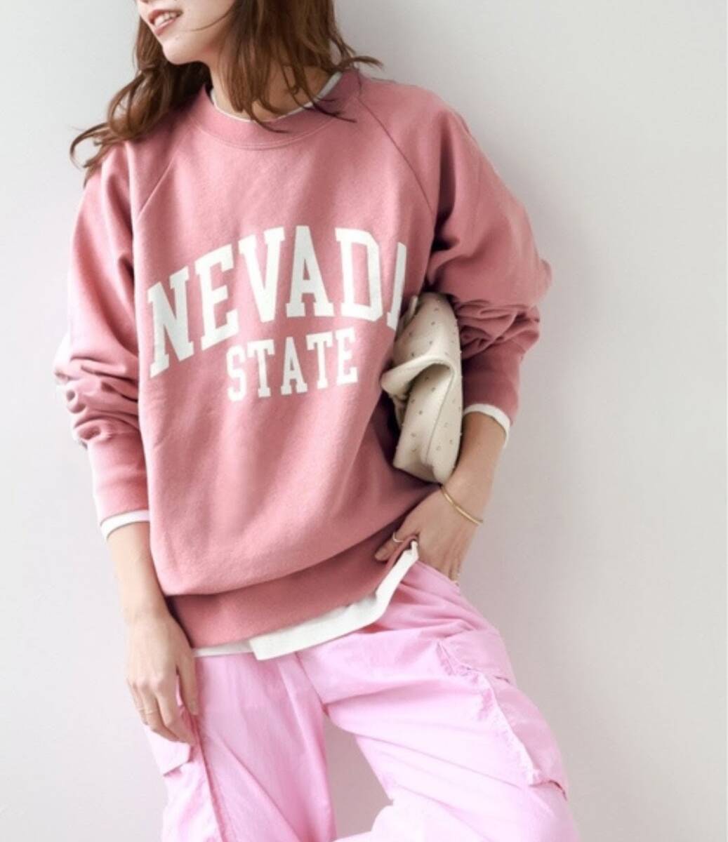 【新品未着用タグ付】JOURNAL STANDARD relume●NEVADAロゴスウェット●ピンク●ジャーナルスタンダードレリューム拍卖