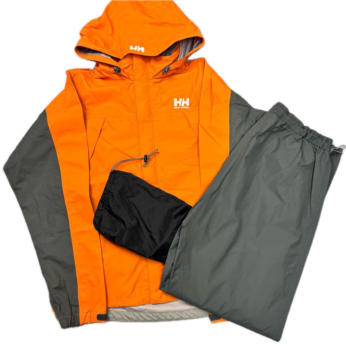 極美品 HELLY HANSEN ヘリーハンセン ヘリーレインスーツ マウンテンパーカー ジャケット パンツ 上下 セットアップ L HO10011拍卖
