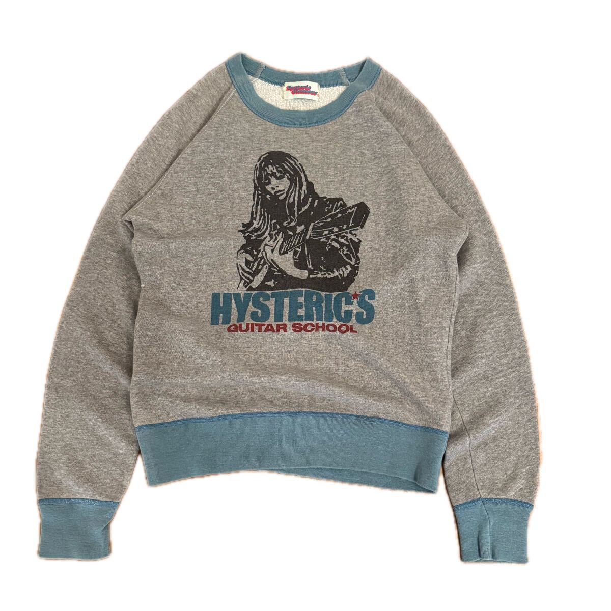 HYSTERIC GLAMOUR ヒステリックグラマー アーカイブ 日本製 HYSTERIC'S GUITAR SCHOOL ラグランスウェット FREE レディース拍卖
