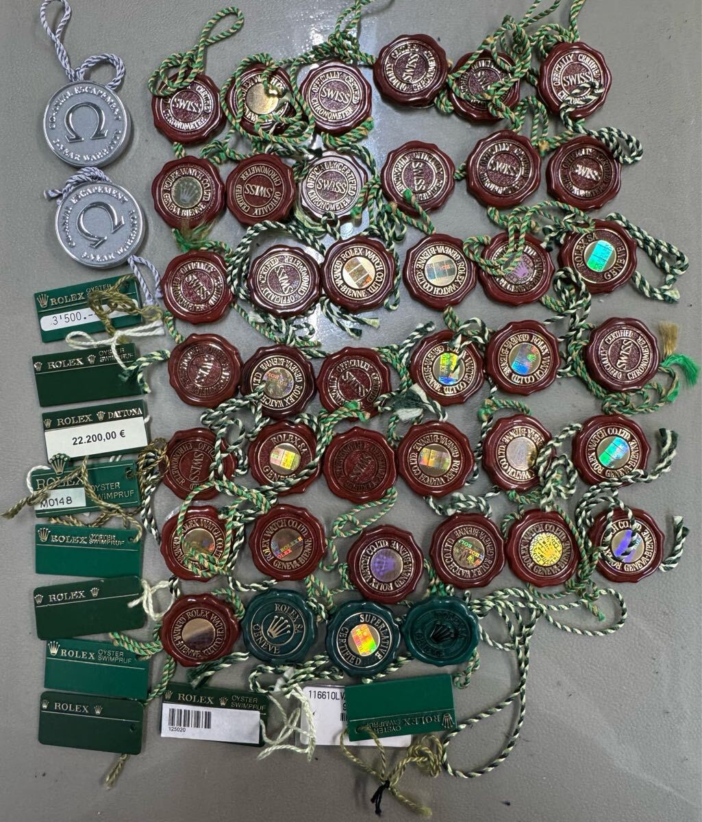 ロレックス 赤タグ 緑タグ まとめ売り 約50個 オメガタグも含む ROLEX 付属品拍卖