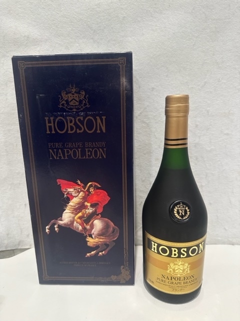 古酒 ☆オススメ☆ HOBSON NAPOLEON PURE GRAPE BRANDY ホブソン ナポレオン ピュア グレープ ブランデー 700ml 40% 未開栓 未開封 箱付拍卖