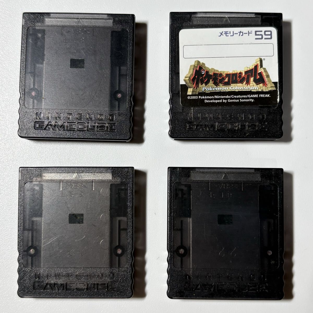 動作確認済【4枚セット】ゲームキューブ GC メモリーカード59 クリアブラック拍卖