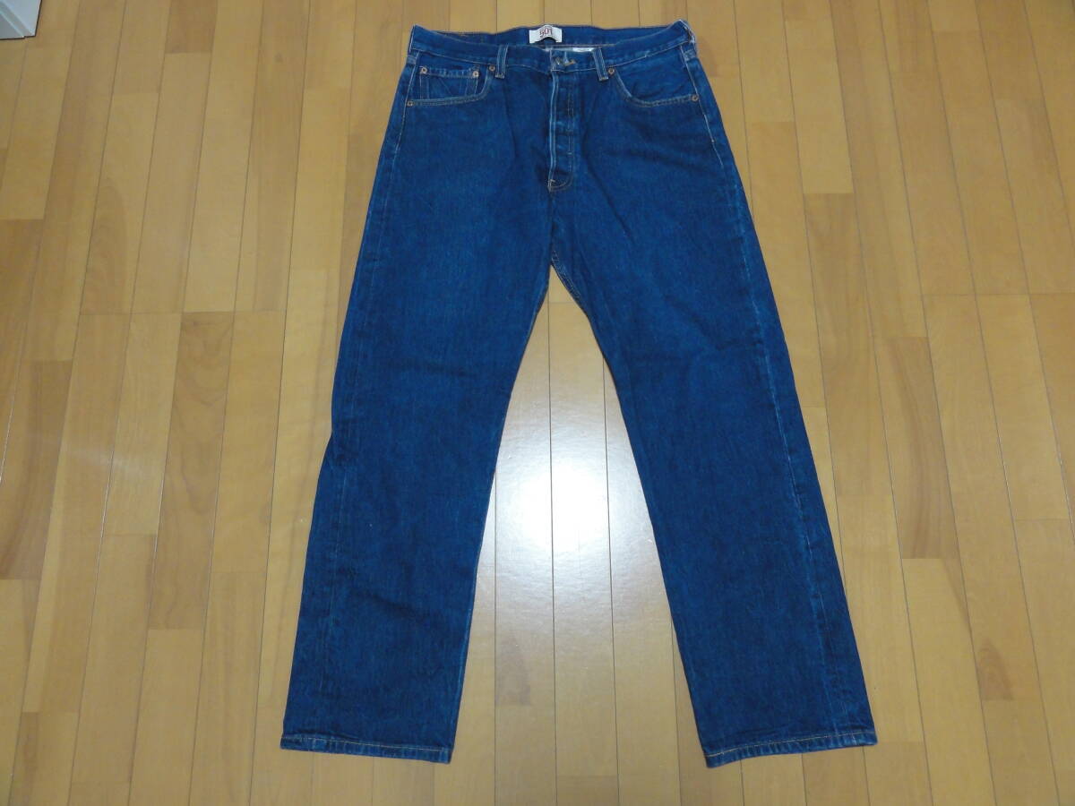 2009年9月製! Levi’s リーバイス 501 オリジナルストレートジーンズW36 ネオ ヴィンテージ 太目で武骨、迫力のシルエット!拍卖